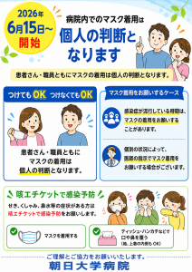 病院内のマスク着用ルール変更のお知らせ