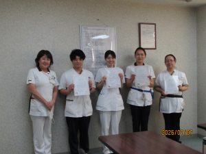 2026年看護部 フィジカルアセスメント認定者が6名誕生しました。